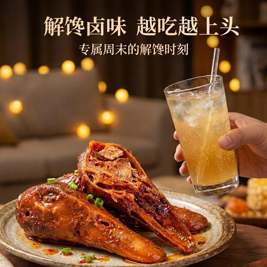 夜宵解馋零食舜华香辣鸭头湖南特产熟食即食小吃热卖卤味鸭脖2盒