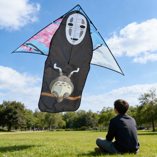 新款 潍坊成人卡通龙猫无面男风筝儿童户外放飞童趣好飞易飞