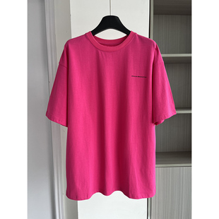 时尚 26春季 清仓价 上衣 T恤女圆领大版 打底衫 字母宽松休闲短袖