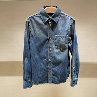 宽松百搭牛仔衬衫 美式 长袖 2025新款 外套女 复古早秋女装
