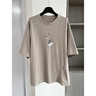 欧货26春季 时尚 卡通猫印花宽松休闲圆领T恤女打底上衣 清仓价