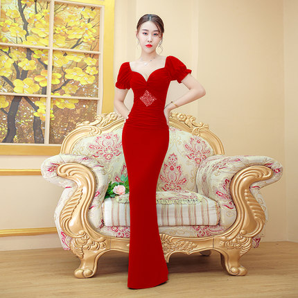 晚礼服女2024新款高级感桑拿技师服性感连衣裙夜总店女装夜场长裙