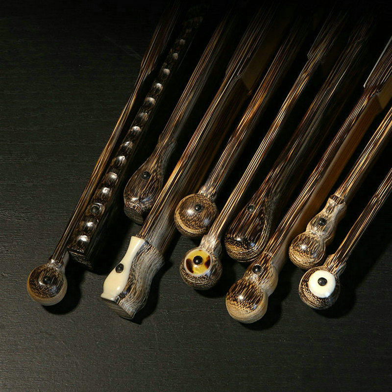 9寸天然手工全芯棕竹扇苏工复古桃丝老扇骨中国风和尚头文玩女扇