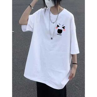 上衣 2025新款 美式 复古纯棉重磅短袖 T恤女设计感ins国潮牌小众短袖