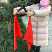 加长32CM红绸45 艺考黑色蒙族筷子舞 跳舞筷子 成人白马舞跳舞筷