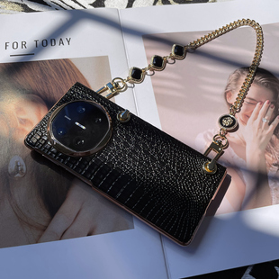 适用华为matex6手机壳折叠屏新款matex5典藏版全包防摔X3智能视窗翻盖皮套xt非凡大师保护套女斜挎背腕带挂绳