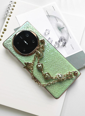 温柔奶绿色~适用华为Mate X6手机壳新款折叠屏mateX5典藏版高级炫彩前后壳X3全包斜挎背带挂绳防摔女X7保护套