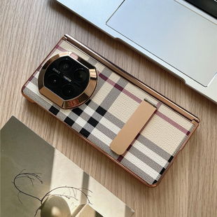 高档大牌适用华为mateX7/X6中轴铰链磁吸支架手机壳带膜MateX6折叠屏全包防摔vivo X fold5保护套magic Vs3女