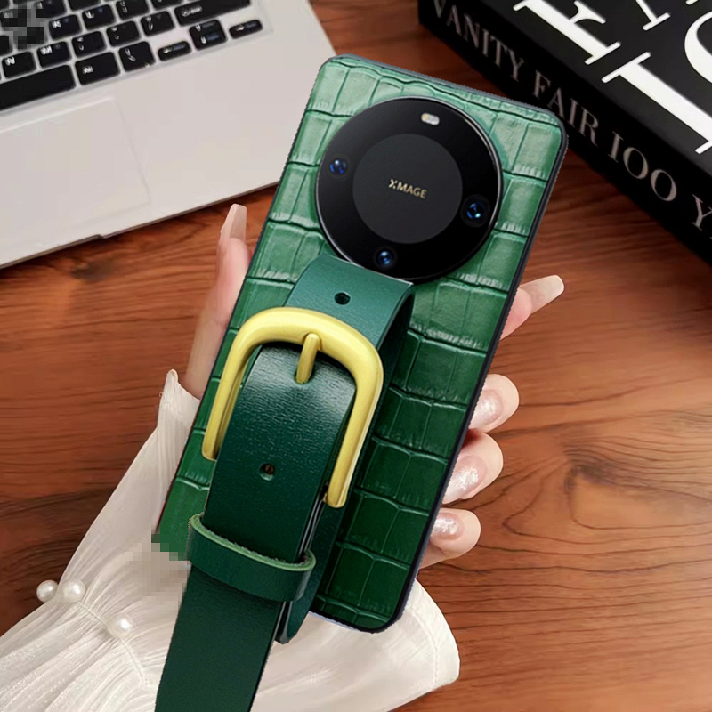 华为mate60高档真皮腕带手机壳