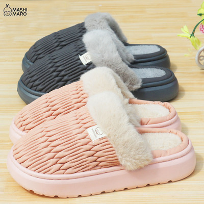 流氓兔加绒保暖居家厚底防滑棉拖