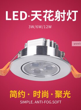辉帅ed射灯 801-3DA 801-3ADA 天花灯3w12w客厅背景墙灯牛眼射灯