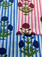 Handmade printed cotton fabric, Xinjiang long-staple cotton base fabric, Class A skin-friendly cotton clothing and bag DIY fabric, one-meter price thumbnail 4