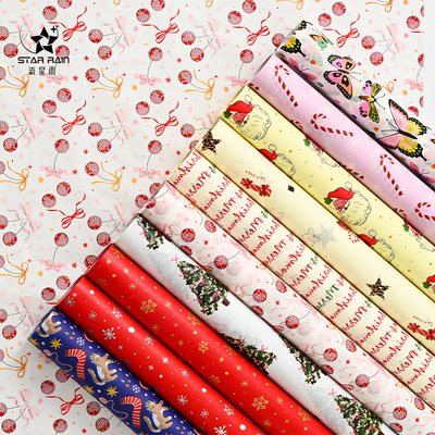 流星雨圣诞节礼物花束印花雪梨纸