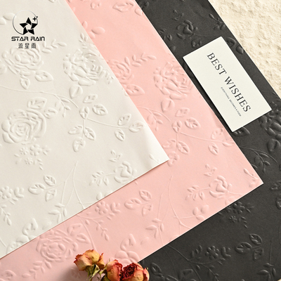流星雨玫瑰立体压纹纸浮雕艺术纸