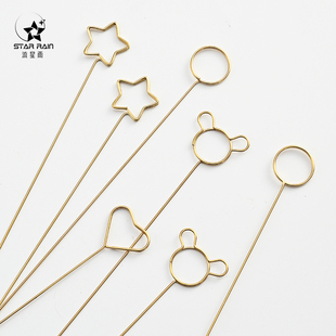 流星雨金属卡片夹鲜花花束贺卡插签夹子花插杆固定夹花艺材料资材