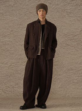 【MORIN KHUUR 牧仁】亚麻斜门襟西装外套