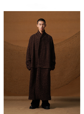 【MORIN KHUUR设计师品牌】秋冬男女长款宽松大廓形毛呢大衣外套