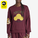 IL2447 三叶草女子印花宽松圆领套头衫 Adidas 阿迪达斯正品