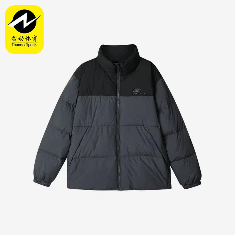Skechers/斯凯奇正品新款男女时梭织短款运动羽绒服