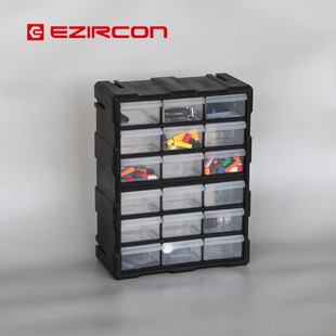 可组合抽屉式零件箱乐高收纳箱玩具五金件雪花片收纳零件盒18抽