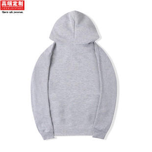 男式带帽涤棉加绒广告文化衫连帽套头卫衣定制工作服长袖外套logo