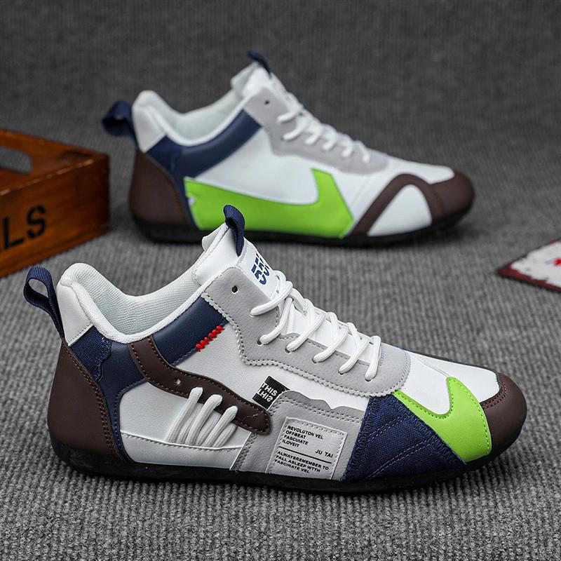 仲达优选男鞋2025透气c休闲高帮德训鞋复古拼色软底薄底男鞋