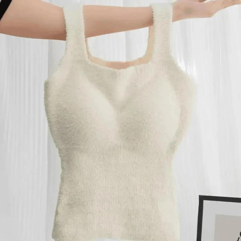 红佑STUDTIO2件秋冬带胸垫保暖内衣免穿文胸一体式加绒加厚打底衫