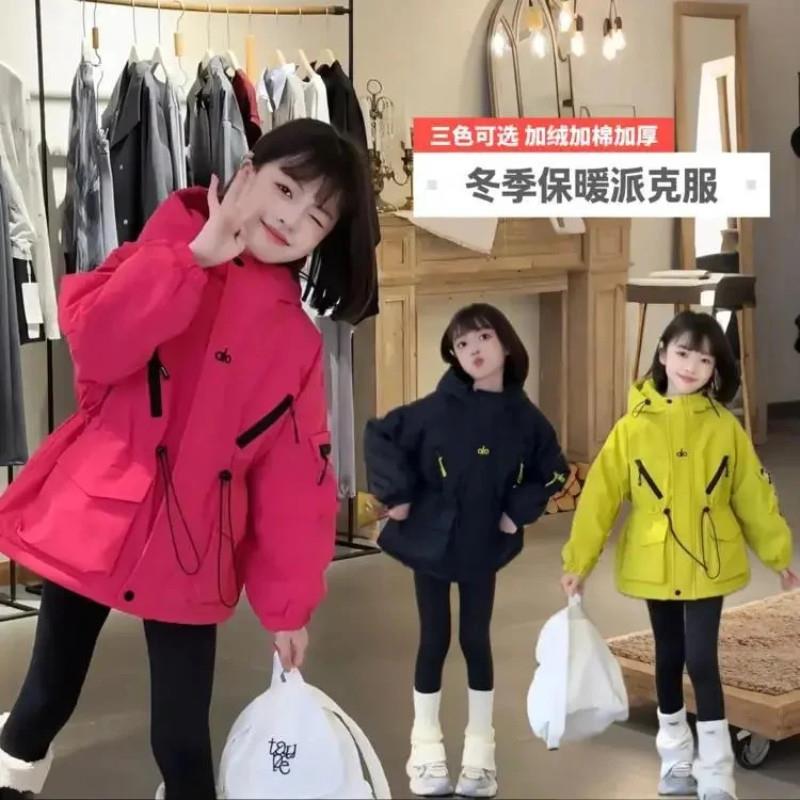 童心美童优选女童外r套2025冬季新款时尚休闲派克服保暖冲锋衣外