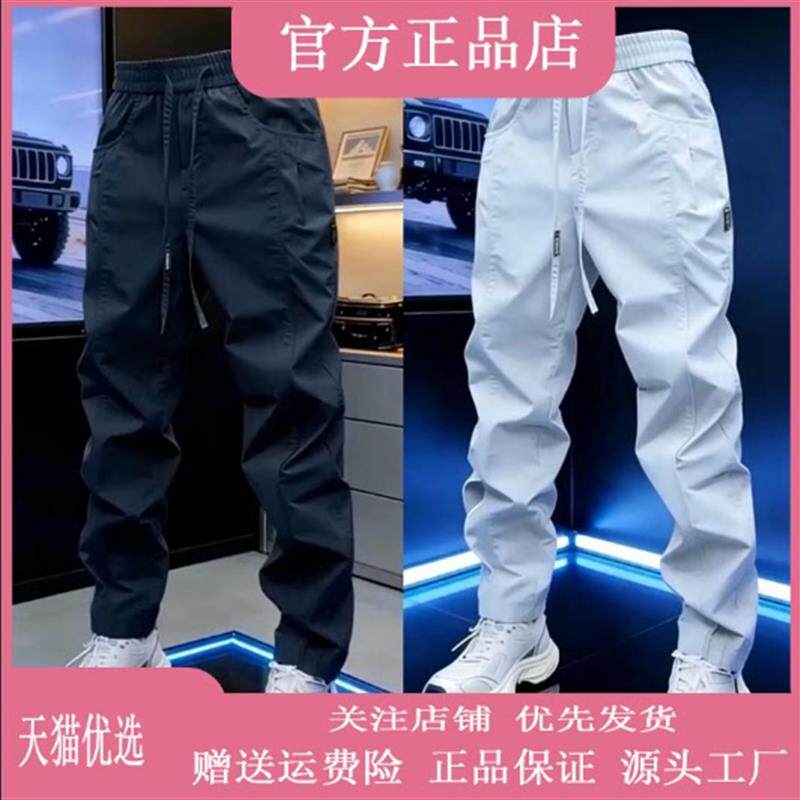 Pilotis专柜品质运动冲锋裤男时尚户外舒适宽松弹力显瘦休闲裤