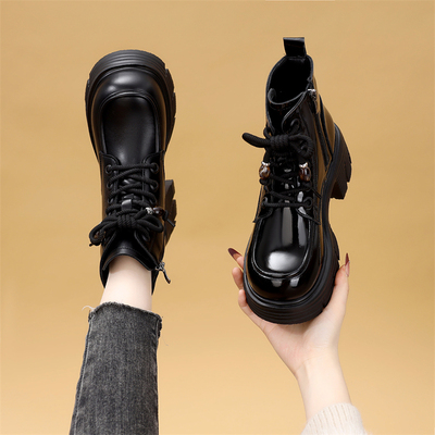 古兹曼厚底增高显瘦马丁短靴