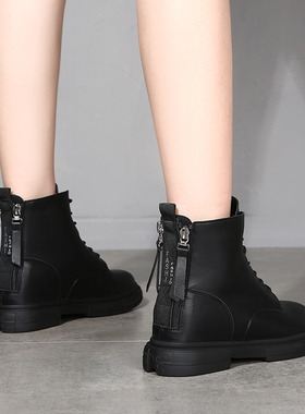 显脚小马丁靴女2025年新款春秋英伦风爆款单鞋瘦瘦炸街短靴小码34