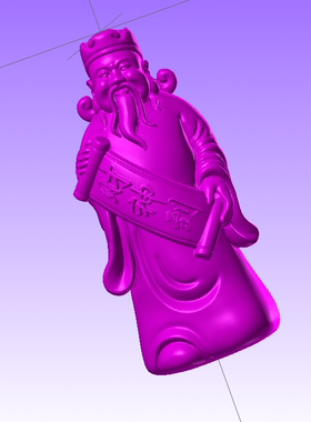MC  UG图档 财神爷工艺品加工车铣复合加工零件图纸3D模型图档