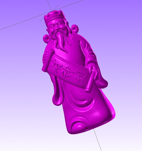 MC  UG图档 财神爷工艺品加工车铣复合加工零件图纸3D模型图档