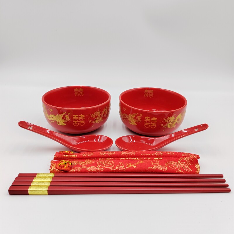 结婚用陶瓷红碗颜色喜庆
