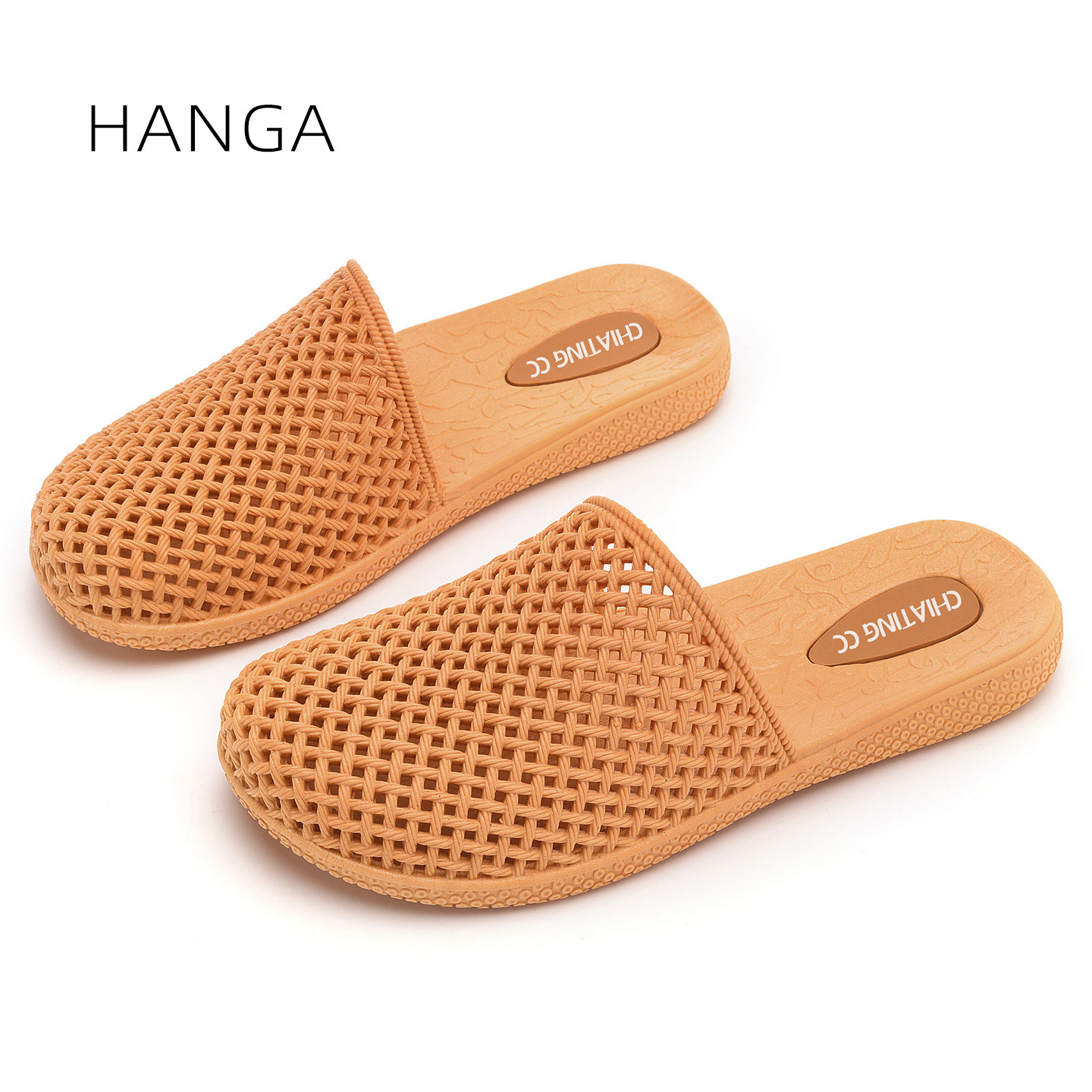 家居女士包头半拖防滑洞洞花园鞋软一体塑胶玩水浴室镂空凉拖鞋夏