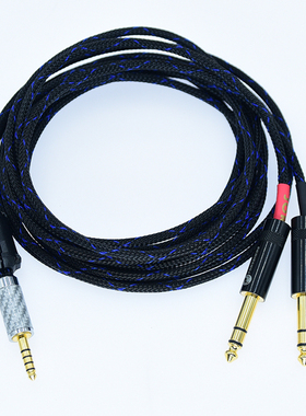 4.4转双6.5平衡双大三芯6.35 mm trs转换线