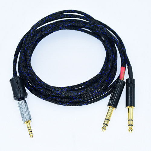 4.4转双6.5平衡双大三芯6.35 mm trs转换线