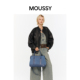 MOUSSY Cozy Fit牛仔铆钉托特包单肩手提斜挎包女包