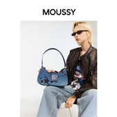 MOUSSY星辰童梦牛仔星星贴布绣月牙包腋下包手提包单肩包