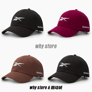 Reebok锐步男女运动休闲可调节半硬顶六片帽遮阳刺绣棒球帽鸭舌帽