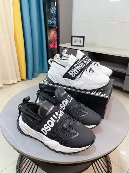 Dsquared2 New Men's Shoes Breathable Mesh Sports Casual Shoes D Squared Fashion Thick-Soled Height-Increasing Dad Shoes
