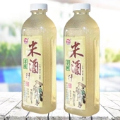 孝威米酒汁1LX2瓶糯米酒汁孝感米酒月子米酒汁醪糟汁酒酿手工米酒