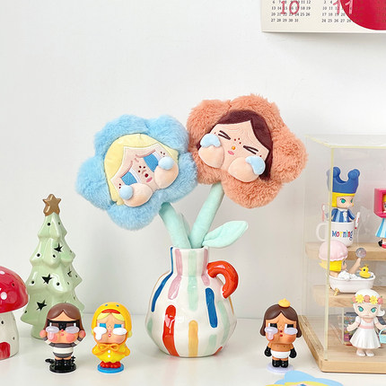 哭娃花朵花瓶CRYBABY花束创意彩绘陶瓷花瓶家居桌面装饰插花摆件