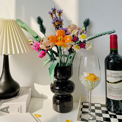 乐高花束花瓶10280积木简约陶瓷玻璃摆件玫瑰桌面装饰情人节礼物