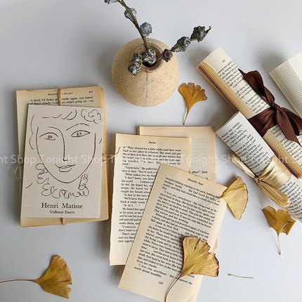 ins欧式做旧英文复古纸张 手帐装饰书卷摆件韩国网红摆拍拍照道具