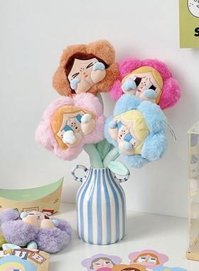 泡泡玛特CRYBABY悲伤俱乐部系列哭娃毛绒花朵盲盒周边礼物