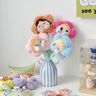 泡泡玛特CRYBABY悲伤俱乐部系列哭娃毛绒花朵盲盒周边礼物