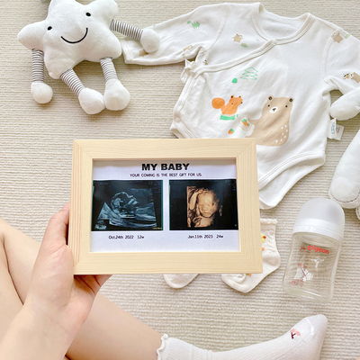 ins风孕妇照B超照定制木质相框