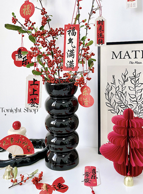 冬青挂件年宵花装饰小卡片新年