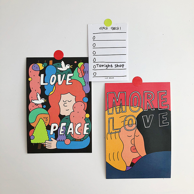 ins风可爱装饰画小卡片